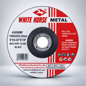 Batu gerinda poles 4 inch White Horse Grinding Wheel ukuran 100 x 6 x 16 mm