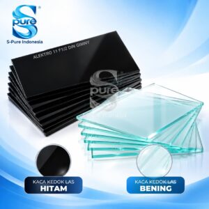 Kaca Kedok Las Hitam dan Bening Welding Glass