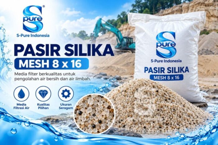 Pasir Silika Mesh 8x16 sebagai media filtrasi