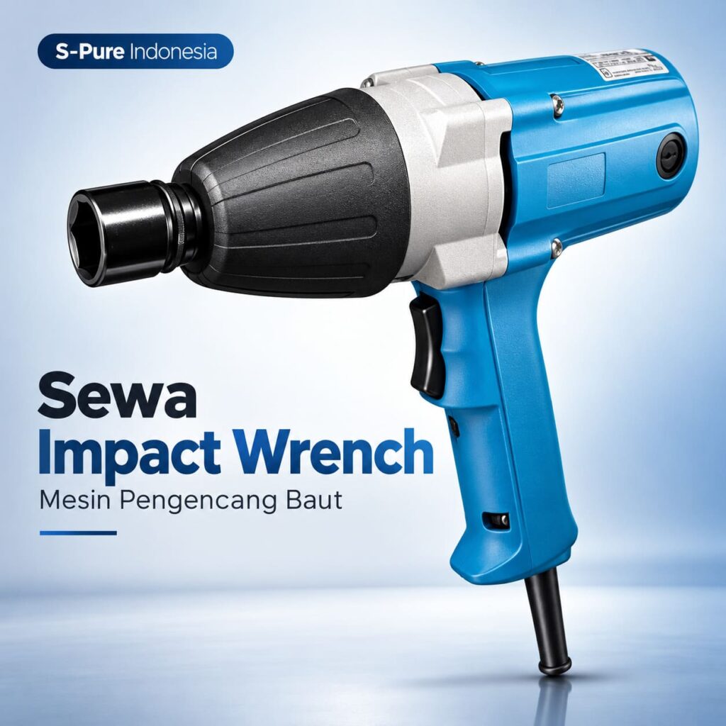 Sewa impact wrench listrik S-Pure Indonesia untuk pengencangan dan pelepasan baut proyek